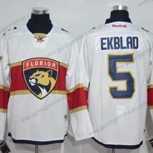 Herren Florida Panthers #5 Aaron Ekblad Road Strickerei NHL Trikots – Weiß