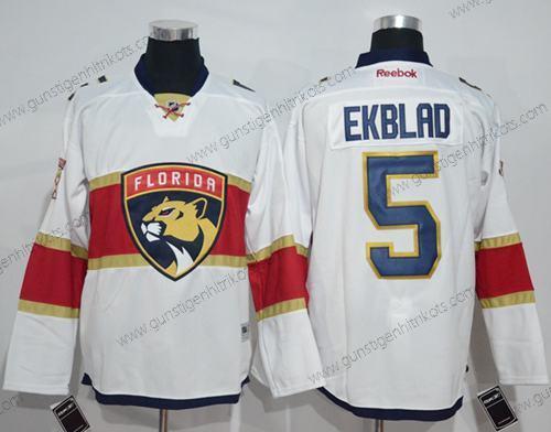 Herren Florida Panthers #5 Aaron Ekblad Road Strickerei NHL Trikots – Weiß