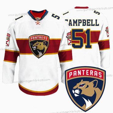 Herren Florida Panthers #51 Brian Campbell New Logo Reebok Premier Spieler Trikots – Weiß