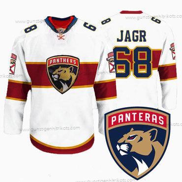 Herren Florida Panthers #68 Jaromir Jagr New Logo Reebok Premier Spieler Trikots – Weiß