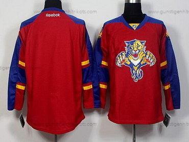 Herren Florida Panthers Leer Reebok Heimtrikots Hockey Trikots – Rot