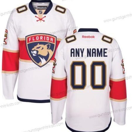 Herren Florida Panthers Personalisiertes Reebok Auswärtstrikots Premier Trikots – Weiß