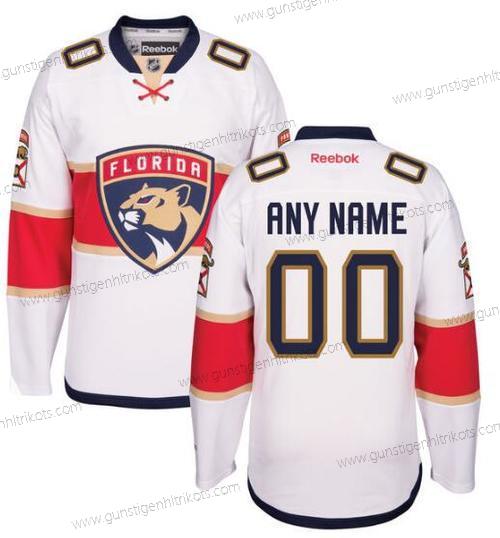 Herren Florida Panthers Personalisiertes Reebok Auswärtstrikots Premier Trikots – Weiß