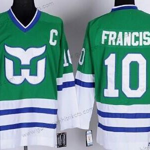 Herren Hartford Whalers #10 Ron Francis Retro CCM Trikots – Grün