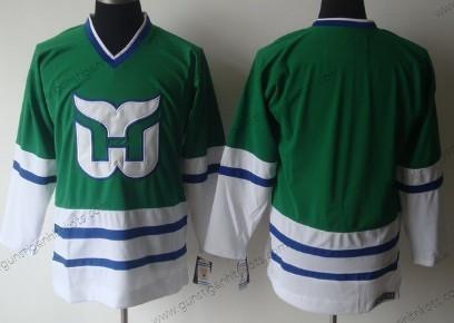 Herren Hartford Whalers Leer Retro CCM Trikots – Grün