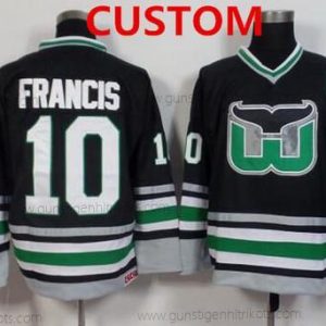 Herren Hartford Whalers Personalisiertes Retro Trikots – Schwarz