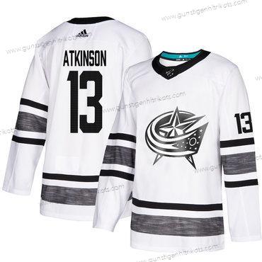 Herren Jackets #13 Cam Atkinson Authentisch 2019 All-Star Strickerei Hockey Trikots – Blau Weiß