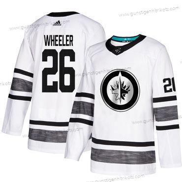 Herren Jets #26 Blake Wheeler Authentisch 2019 All-Star Strickerei Hockey Trikots – Weiß