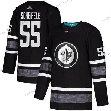 Herren Jets #55 Mark Scheifele Authentisch 2019 All-Star Strickerei Hockey Trikots – Schwarz