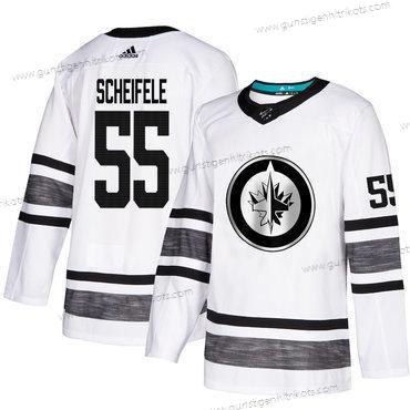 Herren Jets #55 Mark Scheifele Authentisch 2019 All-Star Strickerei Hockey Trikots – Weiß