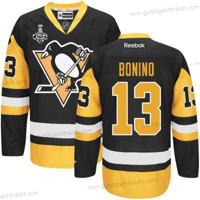 Herren Jugend Pittsburgh Penguins #13 Nick Bonino With 2017 Stanley Cup NHL Finals Patch Trikots – Schwarz Gold