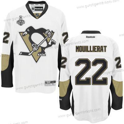 Herren Jugend Pittsburgh Penguins #22 Kael Mouillierat Auswärtstrikots 2017 Stanley Cup NHL Finals Patch Trikots – Weiß