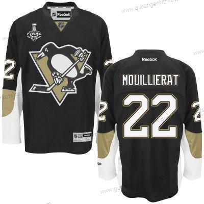 Herren Jugend Pittsburgh Penguins #22 Kael Mouillierat Heimtrikots 2017 Stanley Cup NHL Finals Patch Trikots – Schwarz