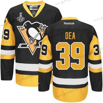 Herren Jugend Pittsburgh Penguins #39 Jean-Sebastien Dea With 2017 Stanley Cup NHL Finals Patch Trikots – Schwarz Gold