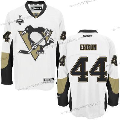 Herren Jugend Pittsburgh Penguins #44 Tim Erixon Auswärtstrikots 2017 Stanley Cup NHL Finals Patch Trikots – Weiß