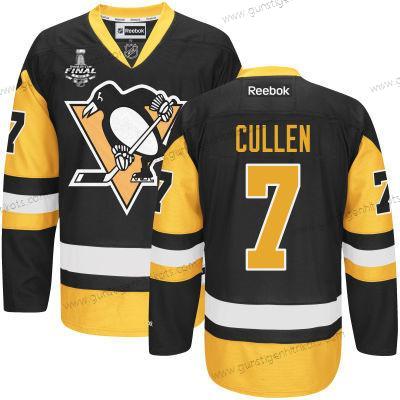 Herren Jugend Pittsburgh Penguins #7 Matt Cullen With 2017 Stanley Cup NHL Finals Patch Trikots – Schwarz Gold