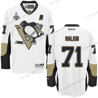 Herren Jugend Pittsburgh Penguins #71 Evgeni Malkin Auswärtstrikots 2017 Stanley Cup NHL Finals A Patch Trikots – Weiß