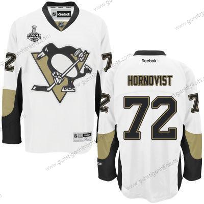 Herren Jugend Pittsburgh Penguins #72 Patric Hornqvist Auswärtstrikots 2017 Stanley Cup NHL Finals Patch Trikots – Weiß