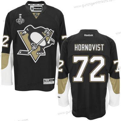 Herren Jugend Pittsburgh Penguins #72 Patric Hornqvist Heimtrikots 2017 Stanley Cup NHL Finals Patch Trikots – Schwarz