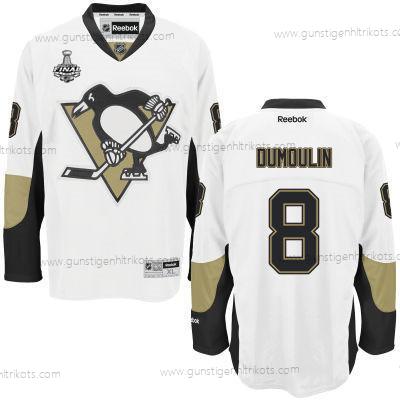 Herren Jugend Pittsburgh Penguins #8 Brian Dumoulin Auswärtstrikots 2017 Stanley Cup NHL Finals Patch Trikots – Weiß