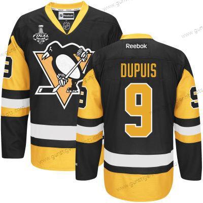 Herren Jugend Pittsburgh Penguins #9 Pascal Dupuis With 2017 Stanley Cup NHL Finals Patch Trikots – Schwarz Gold