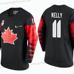 Herren Kanada Team #11 Chris Kelly 2018 Winter Olympics Trikots – Schwarz