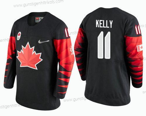 Herren Kanada Team #11 Chris Kelly 2018 Winter Olympics Trikots – Schwarz