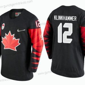 Herren Kanada Team #12 Rob Klinkhammer 2018 Winter Olympics Trikots – Schwarz