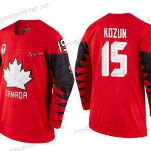 Herren Kanada Team #15 Brandon Kozun 2018 Winter Olympics Trikots – Rot