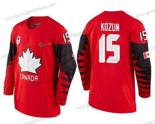 Herren Kanada Team #15 Brandon Kozun 2018 Winter Olympics Trikots – Rot