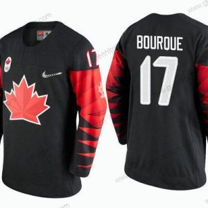 Herren Kanada Team #17 Rene Bourque 2018 Winter Olympics Trikots – Schwarz