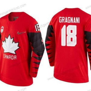 Herren Kanada Team #18 Marc-Andre Gragnani 2018 Winter Olympics Trikots – Rot