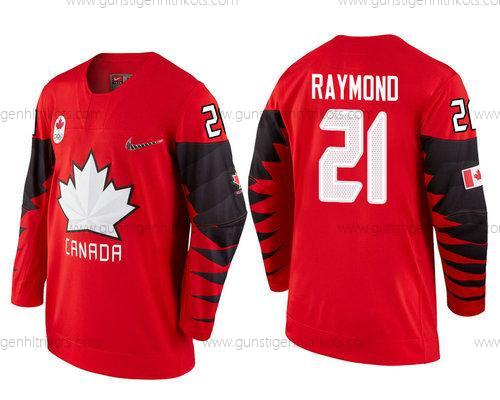 Herren Kanada Team #21 Mason Raymond 2018 Winter Olympics Trikots – Rot