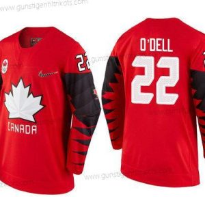 Herren Kanada Team #22 Eric O’Dell 2018 Winter Olympics Trikots – Rot