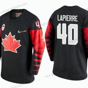 Herren Kanada Team #40 Maxim Lapierre 2018 Winter Olympics Trikots – Schwarz