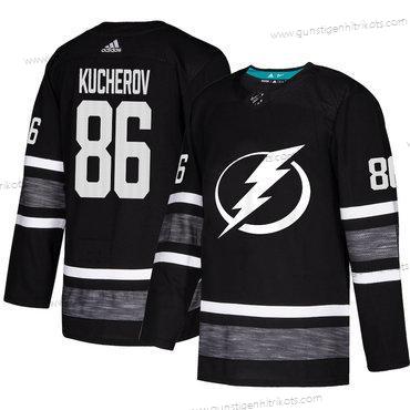 Herren Lightning #86 Nikita Kucherov Authentisch 2019 All-Star Strickerei Hockey Trikots – Schwarz