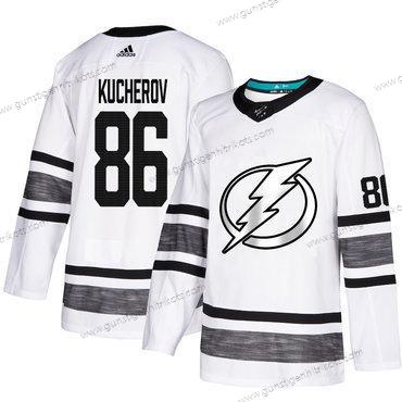 Herren Lightning #86 Nikita Kucherov Authentisch 2019 All-Star Strickerei Hockey Trikots – Weiß