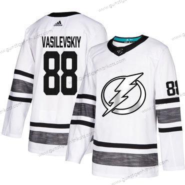 Herren Lightning #88 Andrei Vasilevskiy Authentisch 2019 All-Star Strickerei Hockey Trikots – Weiß