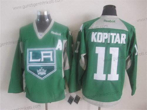 Herren Los Angeles Kings #11 Anze Kopitar 2014 Training Trikots – Grün