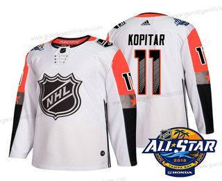 Herren Los Angeles Kings #11 Anze Kopitar 2018 NHL All-Star Strickerei Ice Hockey Trikots – Weiß