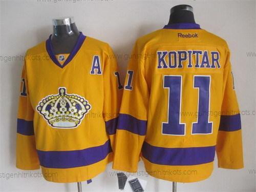 Herren Los Angeles Kings #11 Anze Kopitar Trikots – Gelb