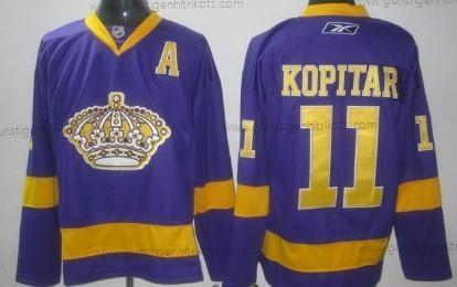 Herren Los Angeles Kings #11 Anze Kopitar Trikots – Lila