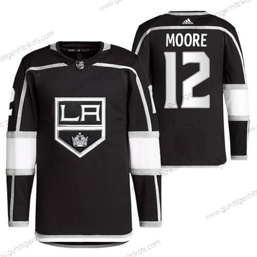 Herren Los Angeles Kings #12 Trevor Moore Strickerei Trikots – Schwarz