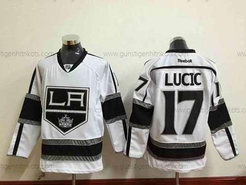 Herren Los Angeles Kings #17 Milan Lucic Trikots – Weiß