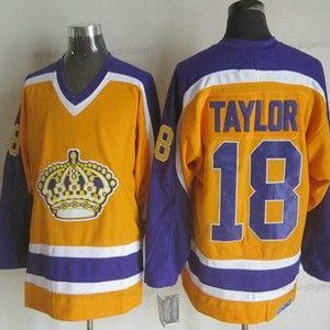 Herren Los Angeles Kings #18 Dave Taylor 1980-81 CCM Vintage Trikots – Gelb