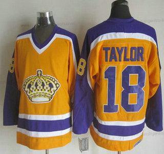 Herren Los Angeles Kings #18 Dave Taylor 1980-81 CCM Vintage Trikots – Gelb