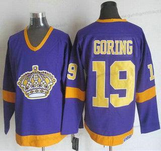 Herren Los Angeles Kings #19 Butch Goring 1977-79 CCM Vintage Trikots – Lila