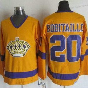 Herren Los Angeles Kings #20 Luc Robitaille 1970-71 CCM Vintage Trikots – Weiß