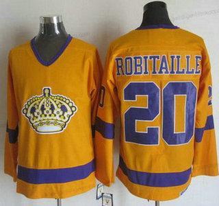 Herren Los Angeles Kings #20 Luc Robitaille 1970-71 CCM Vintage Trikots – Weiß