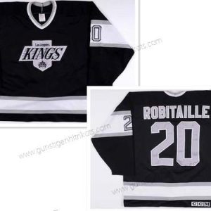 Herren Los Angeles Kings #20 Luc Robitaille Retro CCM Trikots – Schwarz